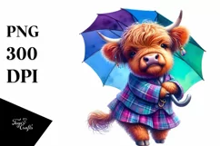 Dancing Baby Highland Cow PNG Product Image 3