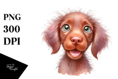 Watercolor Baby Cartoon Vizsla PNG Product Image 1