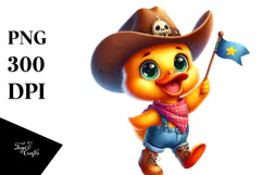 Baby Duck Cowboy Hat PNG Product Image 1