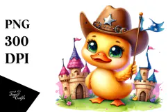 Baby Duck Cowboy Hat PNG Product Image 1