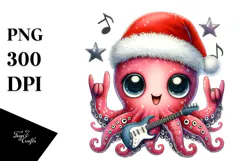 Rocker Baby Octopus, PNG Product Image 1