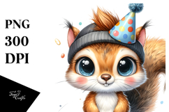Energetic Baby Squirrel PNG Product Image 1