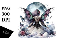Gothic Fairy on a Cloud, PNG Product Image 1