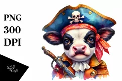 Colorful Baby Cow PNG Product Image 1