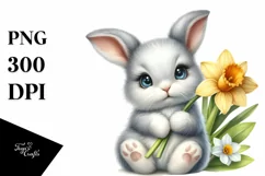 Easter Bunny Egg Flower, Clipart |T-shirt, Mug PNG Product Image 8