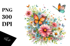 Cute Butterfly Painting, Transparent PNG Product Image 1