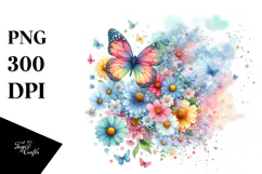 Cute Butterfly Painting, Transparent PNG Product Image 1