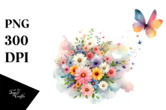 Cute Butterfly Painting, Transparent PNG Product Image 1
