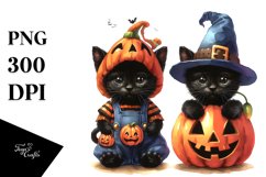 Cute Baby Black Cat for Halloween | Sublimation Clipart Product Image 3
