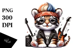 Energetic Baby Tiger, Transparent PNG Product Image 1