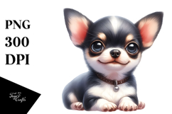 Watercolor Baby Chihuahua PNG Product Image 1