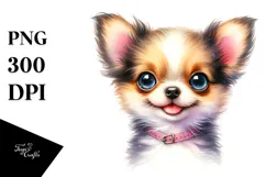 Happy Chihuahua Puppy, Artistic PNG Product Image 1