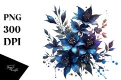 Detailed Lobelia with Metallic Insertions | Clipart Product Image 3