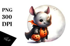 Cute Baby Rhino Standing, Transparent PNG Product Image 1