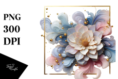 Abstract Glossy Anemone, PNG Product Image 1