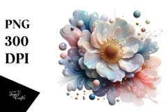 Abstract Glossy Anemone, PNG Product Image 1