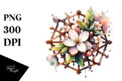 Abstract Wooden Jasmine Clipart Product Image 1