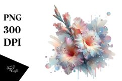Abstract Shiny Gladiolus Made of PNG Product Image 1