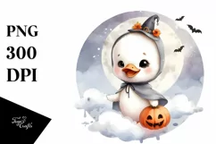 Cute Baby Swan with Halloween Costume, Transparent PNG Product Image 1