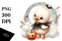 Cute Baby Swan Standing on Cloud, Transparent PNG Product Image 1