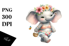 baby,elephant,gigantic elephant on the beach,transparent Product Image 1