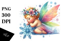 Colorful Baby Fairy with Snowflake Product Image 3