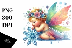 Colorful Baby Fairy with Snowflake Product Image 3