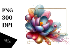 Glossy Colorful Crocus, High-Res PNG Product Image 1
