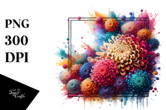 Colorful Chrysanthemum, Transparent PNG Product Image 1