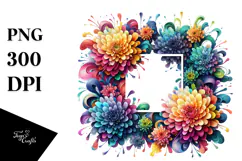 Colorful Chrysanthemum, Transparent PNG Product Image 1
