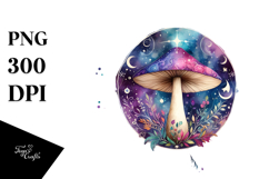 Vibrant Celestial Mushroom Tarot PNG Product Image 1