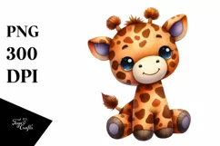 Smiling Baby Plush Giraffe | Sublimation | Clipart Product Image 3
