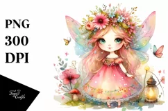 Colorful Whimsical Fairy Watercolor Sublimation Clipart Product Image 3
