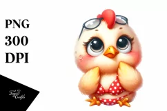 a Funny Baby Chicken Portrait Clipart Product Image 1