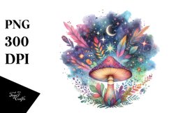 Magical Mushroom Celestial | Sublimation Clipart Product Image 1