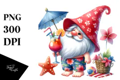 Whimsical Gnome Cocktail Beachwear PNG Product Image 1