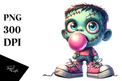 Funny Frankenstein with Mismatched Shoes PNG Product Image 1
