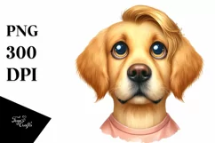 Golden Retriever Funny Haircut Clipart Product Image 3