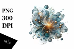 Shiny Cosmos Golden | Sublimation Clipart Product Image 3