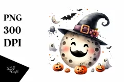 Funny Watercolor Wimsical Halloween Clipart Product Image 3