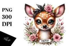 Energetic Baby Deer, Transparent PNG Product Image 1