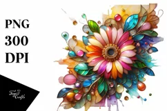 Watercolor Luxury Flower Splash Clipart Product Image 3