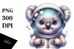 Cute Baby Koala Astronaut PNG Product Image 1