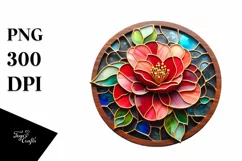 Stained Camellia Wood Splash | Sublimation Clipart Product Image 1