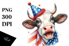 Enthusiastic Cow Portrait | Clipart Product Image 3