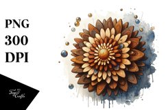 Wooden Chrysanthemum | Summer Clipart Product Image 1