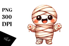 Mummy Illustration, Watercolor PNG Product Image 1