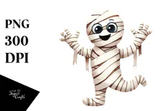 Mummy Illustration, Watercolor PNG Product Image 1
