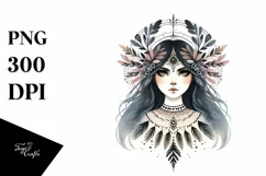 Boho Evil Fairy PNG, Transparent PNG Product Image 1