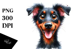 Cute Doberman Pinscher, High-Quality PNG Product Image 1